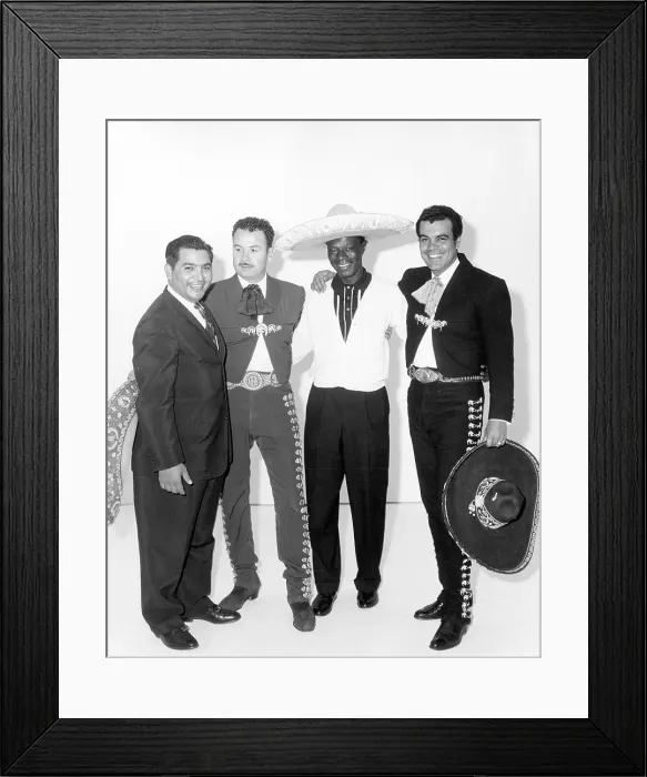 Framed Print : Nat King Cole With Mariachis Framed Print : Nat King Cole With Mariachis