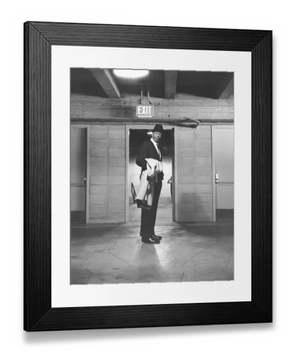 Framed Print : Nat King Cole Portrait In The Studio Framed Print : Nat King Cole Portrait In The Studio