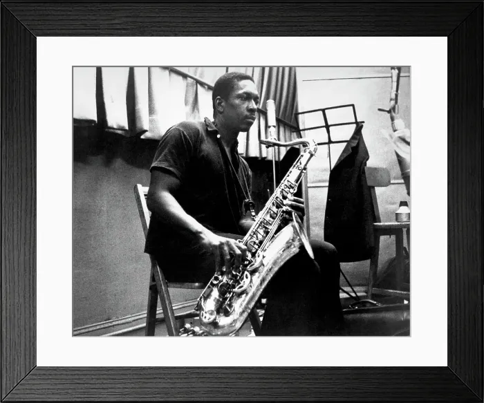 Framed Print : John Coltrane Recording Framed Print : John Coltrane Recording