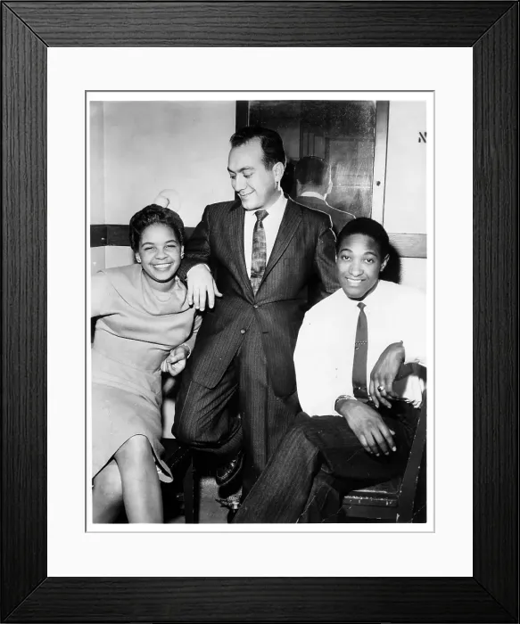 Framed Print : Sam Cooke With Zola Taylor And Alan Freed Framed Print : Sam Cooke With Zola Taylor And Alan Freed