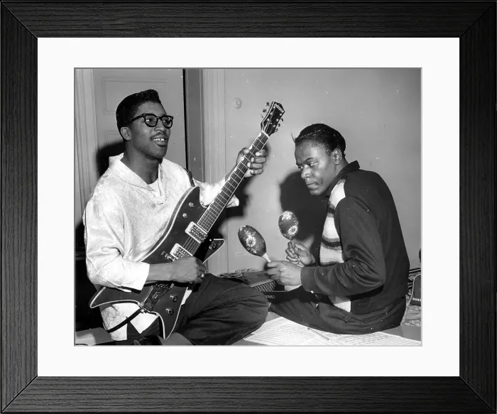Framed Print : Bo Diddley Jammin With Jerome Green Framed Print : Bo Diddley Jammin With Jerome Green