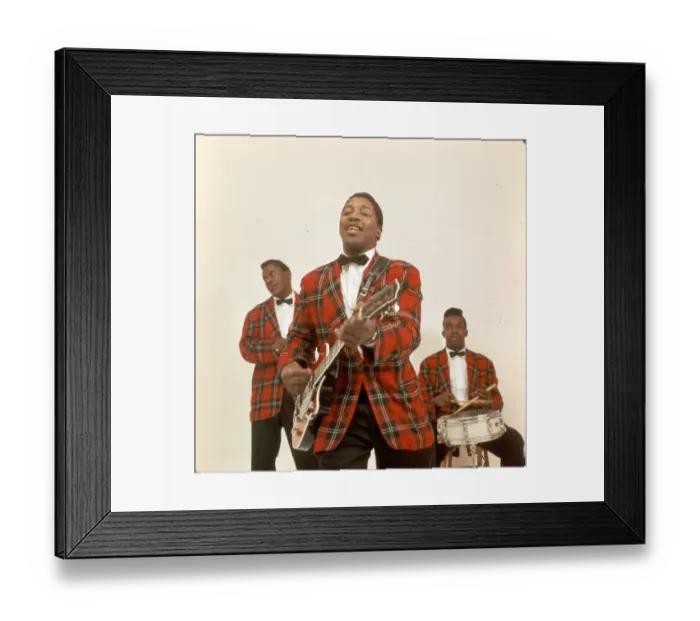 Framed Print : Bo Diddley Portrait With His Band Framed Print : Bo Diddley Portrait With His Band