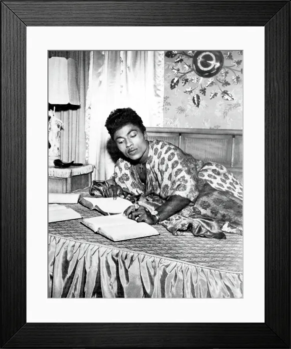 Framed Print : Little Richard Studies The Bible Framed Print : Little Richard Studies The Bible