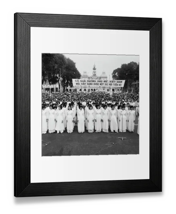 Framed Print : Women's Demo In Saigon Framed Print : Women's Demo In Saigon