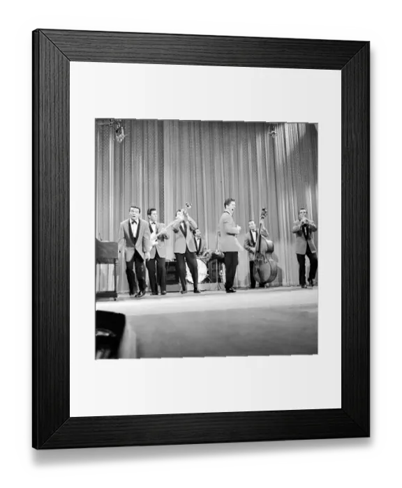 Framed Print : Photo of Freddie Bell and the Bellboys Framed Print : Photo of Freddie Bell and the Bellboys