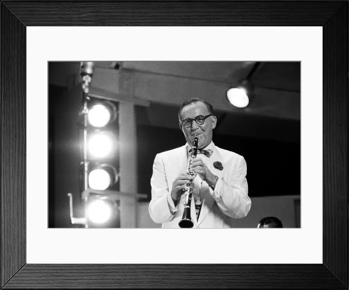 Framed Print : Benny Goodman Performs At The Newport Jazz Festival Framed Print : Benny Goodman Performs At The Newport Jazz Festival