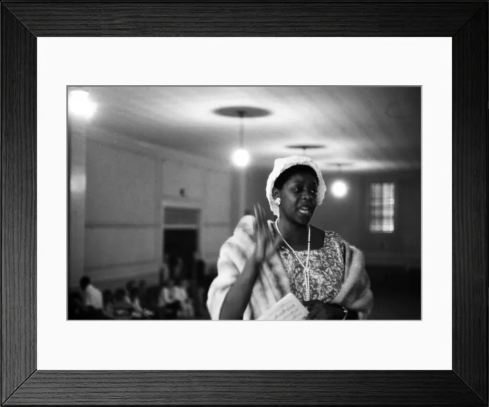 Framed Print : Dinah Washington Sings At A Church Service