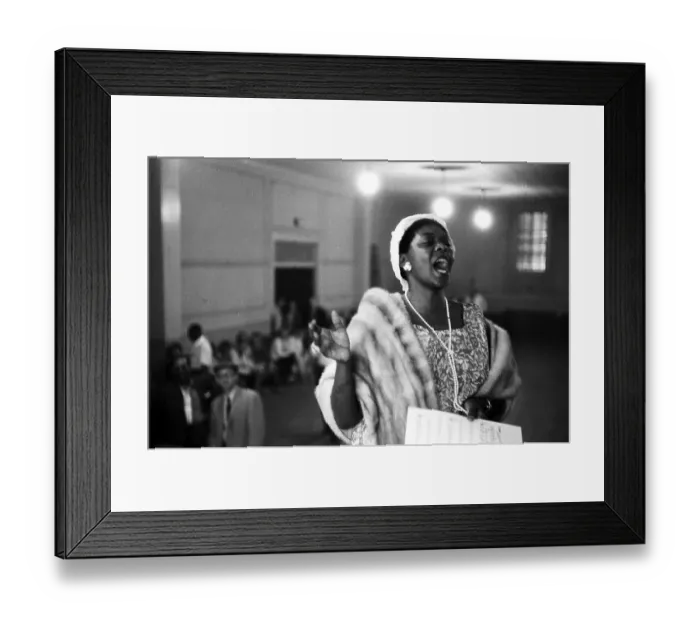 Framed Print : Dinah Washington Sings At A Church Service