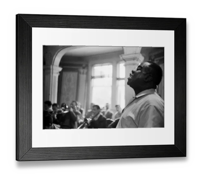 Framed Print : Louis Armstrong Sings At A Church Service Framed Print : Louis Armstrong Sings At A Church Service