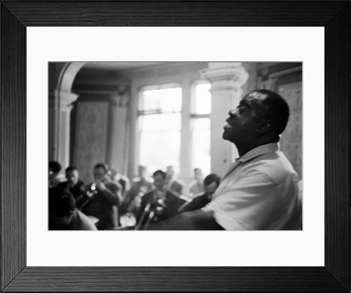 Framed Print : Louis Armstrong Sings At A Church Service Framed Print : Louis Armstrong Sings At A Church Service