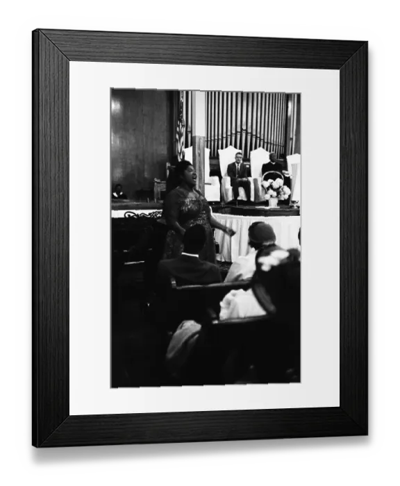 Framed Print : Mahalia Jackson Sings At A Church Service Framed Print : Mahalia Jackson Sings At A Church Service
