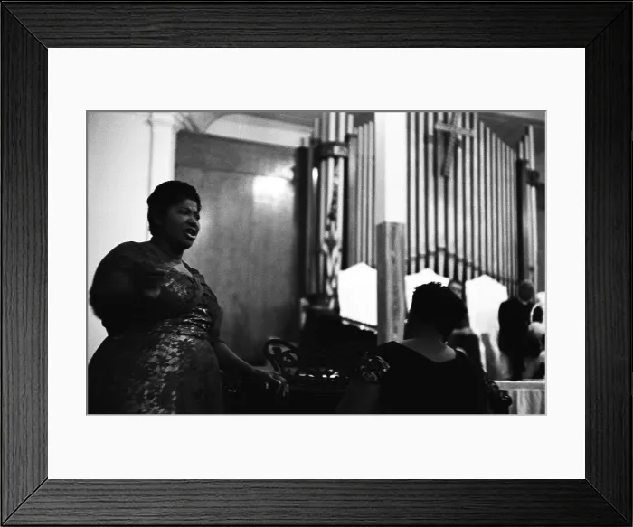 Framed Print : Mahalia Jackson Sings At A Church Service Framed Print : Mahalia Jackson Sings At A Church Service