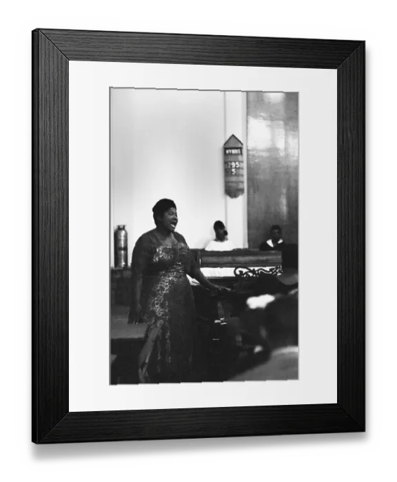 Framed Print : Mahalia Jackson Sings At A Church Service Framed Print : Mahalia Jackson Sings At A Church Service