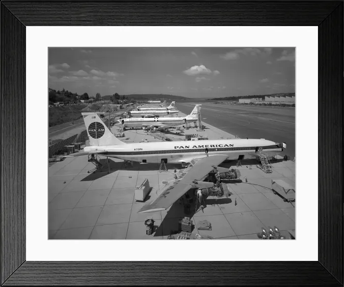 Framed Print : Pan American World Airways Boeing 707-120 Framed Print : Pan American World Airways Boeing 707-120