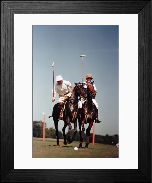 Framed Print : PONY CLUB. UNIONVILLE, PA - CIRCA 1958: A view as riders playing polo at Framed Print : PONY CLUB. UNIONVILLE, PA - CIRCA 1958: A view as riders playing polo at