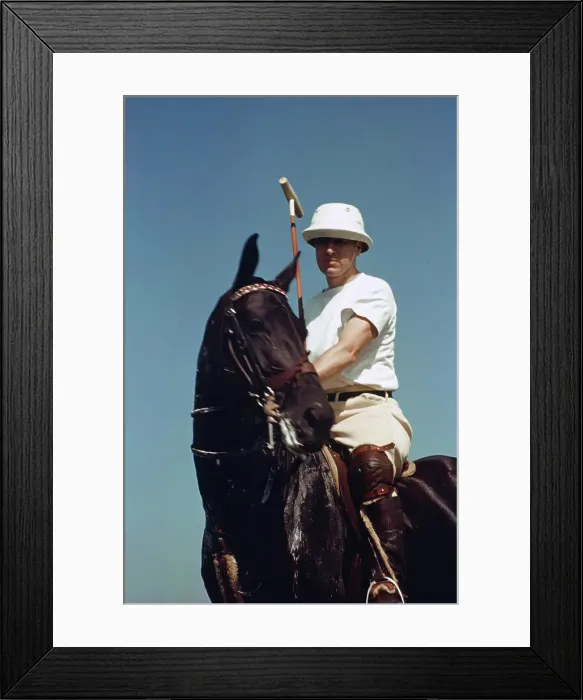 Framed Print : PONY CLUB. UNIONVILLE, PA - CIRCA 1958: A rider poses on his polo pony Framed Print : PONY CLUB. UNIONVILLE, PA - CIRCA 1958: A rider poses on his polo pony