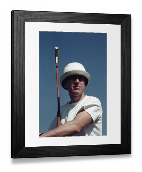 Framed Print : PONY CLUB. UNIONVILLE, PA - CIRCA 1958: A rider poses on his polo pony Framed Print : PONY CLUB. UNIONVILLE, PA - CIRCA 1958: A rider poses on his polo pony