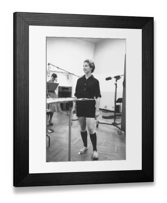 Framed Print : Carole King Recording Session Framed Print : Carole King Recording Session