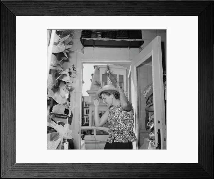 Framed Print : Mr. Kenneth's Mad Hats, Provincetown, Provincetown, 1959 Framed Print : Mr. Kenneth's Mad Hats, Provincetown, Provincetown, 1959