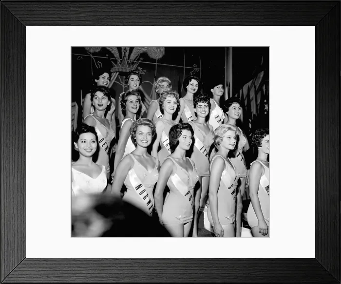 Framed Print : 1959 Miss Universe Contestants
