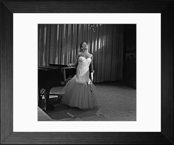 Framed Print : Sarah Vaughan On The Ed Sullivan Show