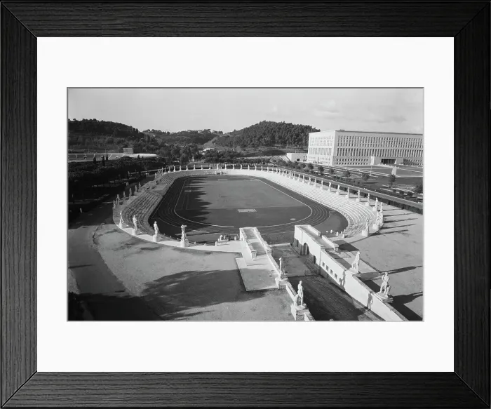 Framed Print : Construction of the Olympic Facilities in Rome Framed Print : Construction of the Olympic Facilities in Rome