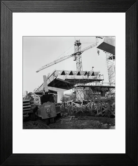 Framed Print : Construction of the Olympic Facilities in Rome Framed Print : Construction of the Olympic Facilities in Rome