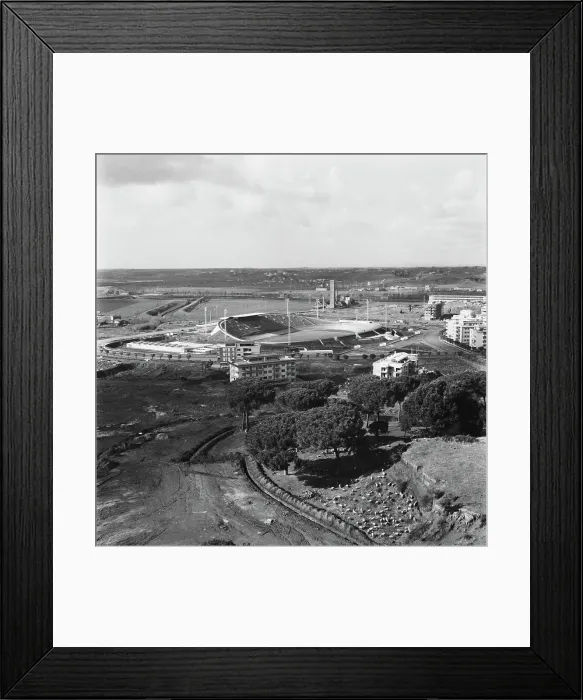 Framed Print : Construction of the Olympic Facilities in Rome Framed Print : Construction of the Olympic Facilities in Rome