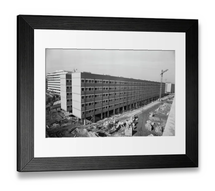 Framed Print : Construction of the Olympic Facilities in Rome