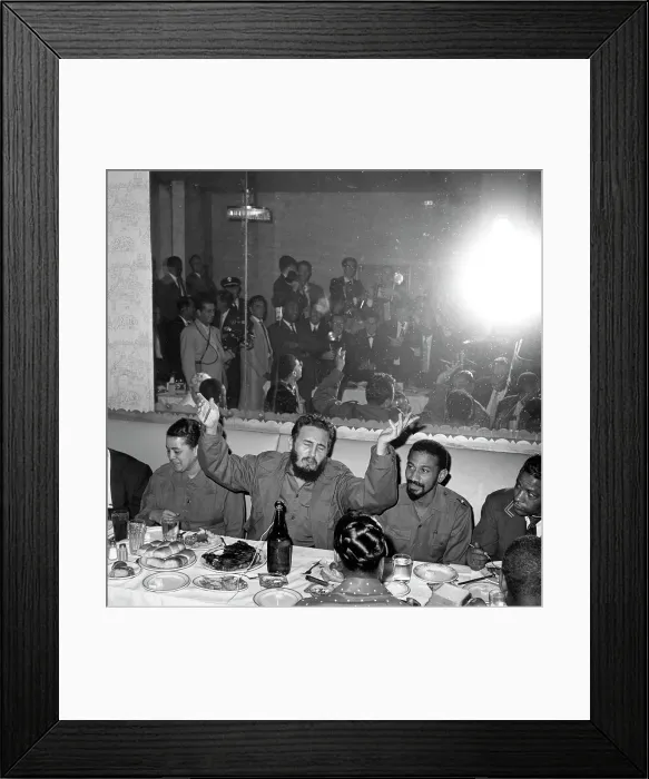 Framed Print : Fidel Castro Press Conference Framed Print : Fidel Castro Press Conference