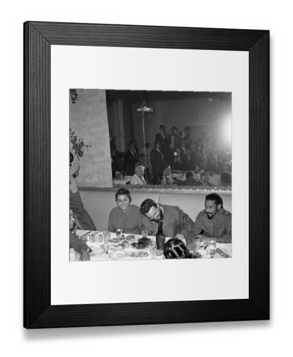Framed Print : Fidel Castro Press Conference Framed Print : Fidel Castro Press Conference