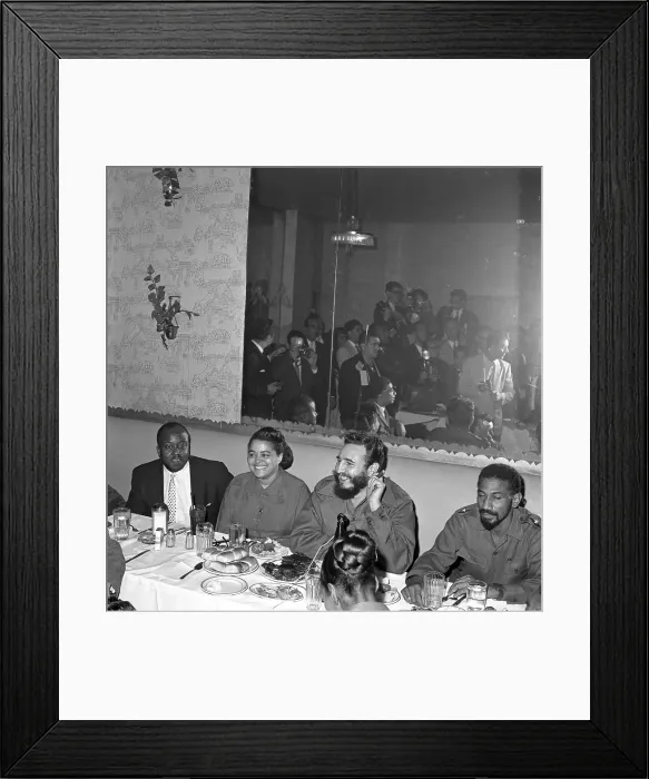 Framed Print : Fidel Castro Press Conference Framed Print : Fidel Castro Press Conference