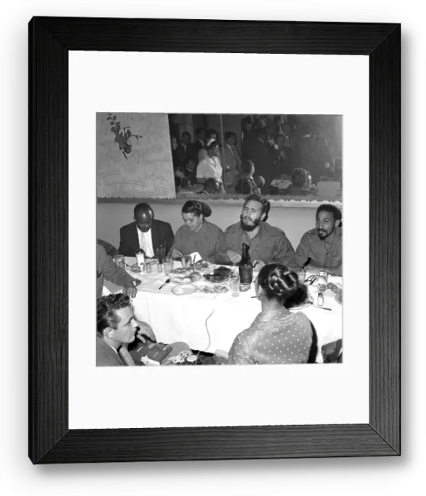 Framed Print : Fidel Castro Press Conference Framed Print : Fidel Castro Press Conference