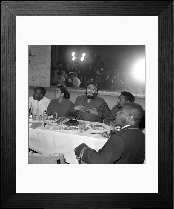Framed Print : Fidel Castro Press Conference Framed Print : Fidel Castro Press Conference
