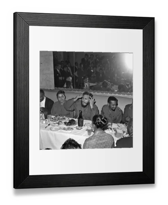 Framed Print : Fidel Castro Press Conference Framed Print : Fidel Castro Press Conference