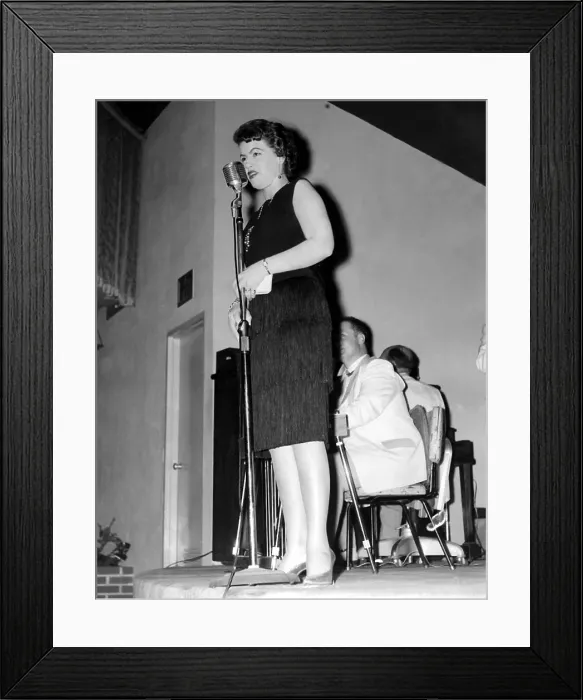 Framed Print : Patsy Cline Performing