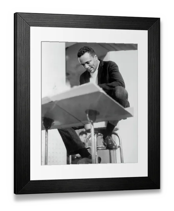 Framed Print : Quincy Jones In The Studio Framed Print : Quincy Jones In The Studio