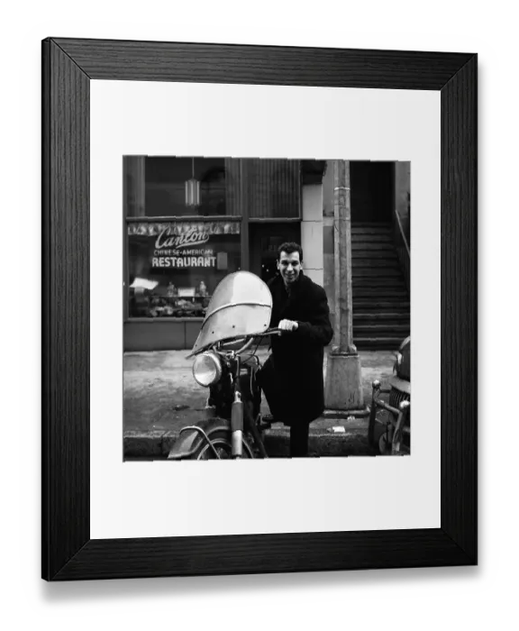 Framed Print : Portrait With A Motorcycle Framed Print : Portrait With A Motorcycle