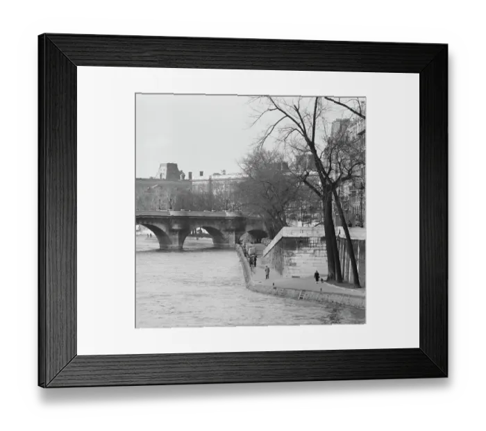 Framed Print : River Seine, Paris, 1961 Framed Print : River Seine, Paris, 1961