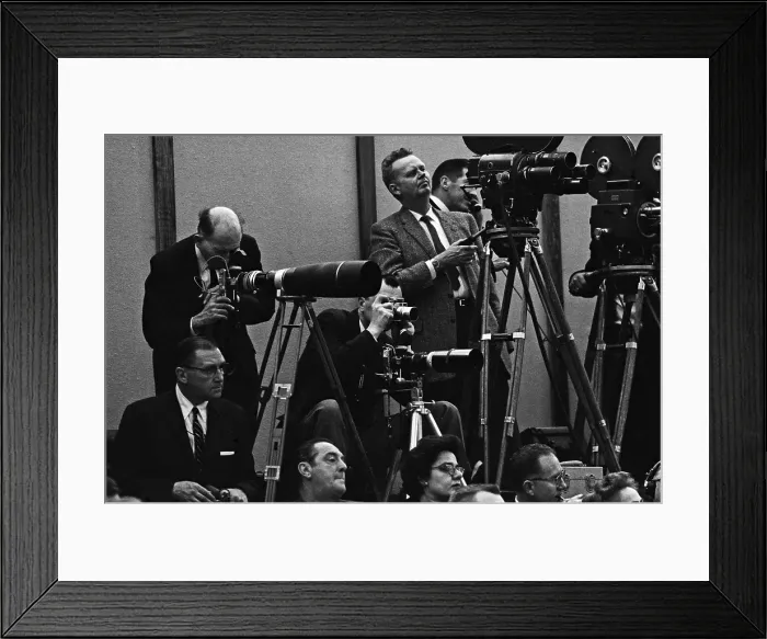 Framed Print : President Kennedy Holds A Press Conference