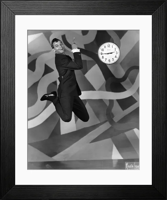 Framed Print : Singer Gary (U.S.) Bonds jumps Framed Print : Singer Gary (U.S.) Bonds jumps