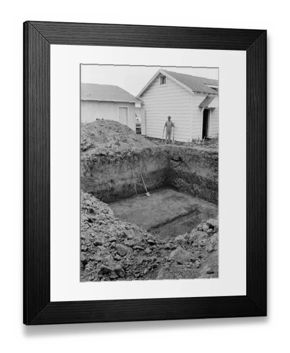 Framed Print : DIY Fall Out Shelter Framed Print : DIY Fall Out Shelter