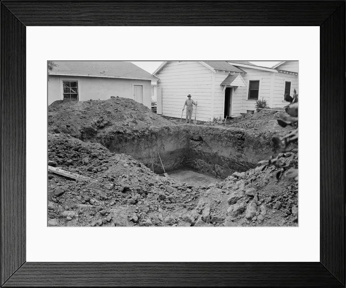 Framed Print : DIY Fall Out Shelter Framed Print : DIY Fall Out Shelter