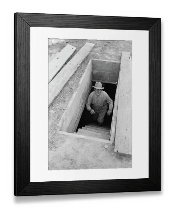 Framed Print : DIY Fall Out Shelter Framed Print : DIY Fall Out Shelter