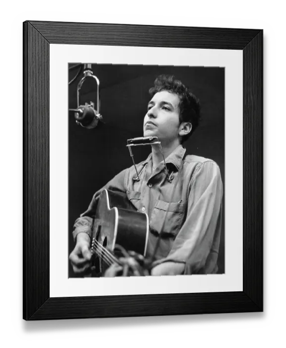 Framed Print : Bob Dylan Records His First Album For Columbia Framed Print : Bob Dylan Records His First Album For Columbia
