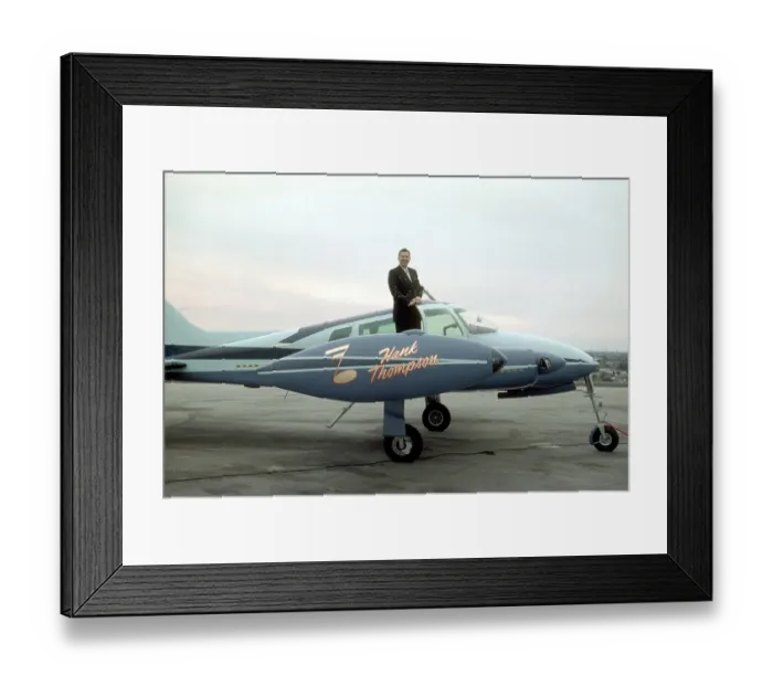 Framed Print : Hank Thompson & His Plane Framed Print : Hank Thompson & His Plane