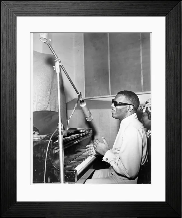 Framed Print : Ray Charles Recording