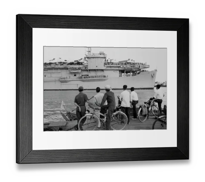 Framed Print : USNS Core. The US aircraft carrier USNS Core docks at Saigon harbour Framed Print : USNS Core. The US aircraft carrier USNS Core docks at Saigon harbour