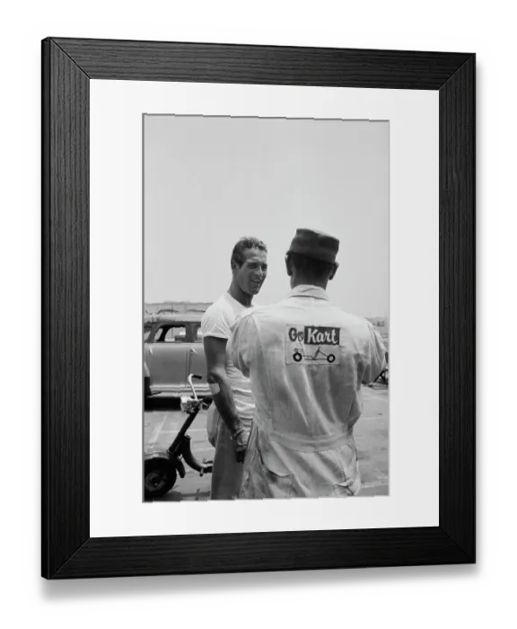 Framed Print : Paul Newman, Go Kart Raceway, Azusa, California Framed Print : Paul Newman, Go Kart Raceway, Azusa, California