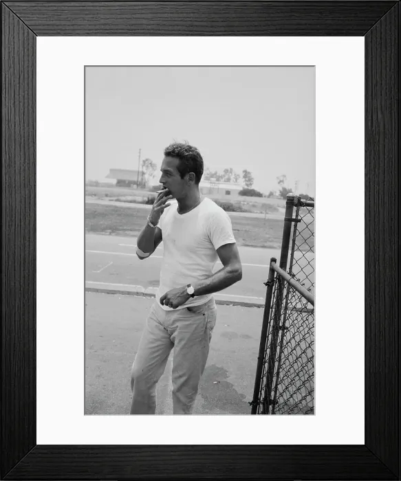Framed Print : Paul Newman, Go Kart Raceway, Azusa, California Framed Print : Paul Newman, Go Kart Raceway, Azusa, California